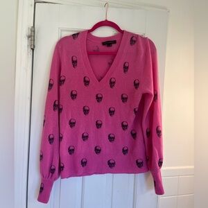 Skull Cashmere Pink Sweater Large